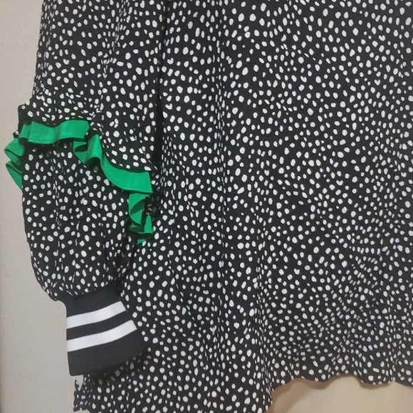 TIBI MARTINE RUFFLE POLKA DOT BLOUSE - Picture 6 of 11